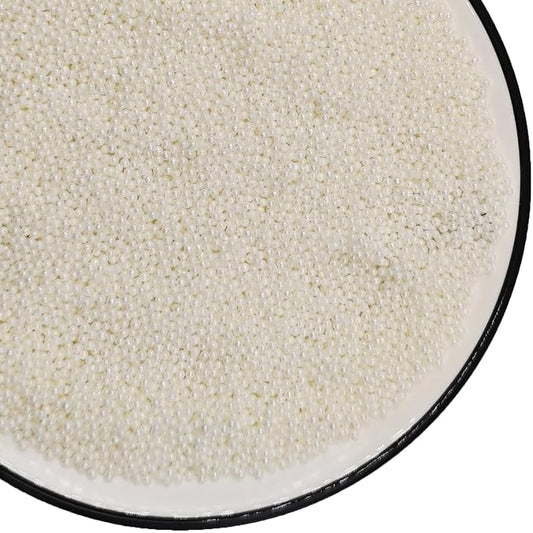 Edible White Pearl Sugar Sprinkles 4.23 oz, 2mm Nonpareils Candy Pearls Ideal for Baking,Cake and Cupcake Toppers,Cookie Decoration,Ice Cream Topping,Wedding Shower Valentines Halloween Christmas