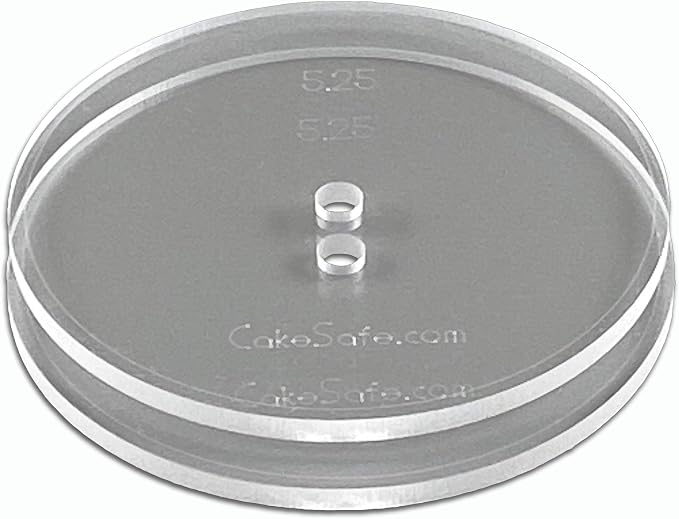 CAKESAFE – 2-5.25” Clear ¼” Acrylic Disks – Perfect Icing Tool to Smooth the Buttercream on Your Cakes