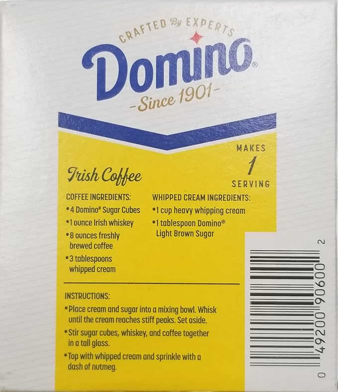 Domino Premium Pure Cane Sugar Cubes Dots, 1 Pound Box