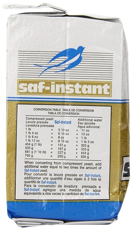 LeSaffre Saf-Instant Yeast, Gold, 1 Pound, 4 Pack