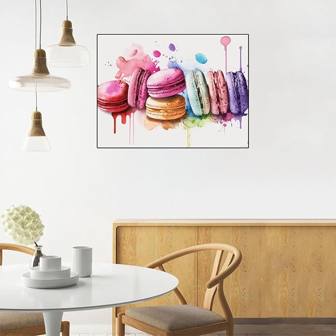 Delicious Macarons Diamond Painting Kits, Diamond Painting for Beginners DIY Round Diamond Rhinestone Art Craft, Ideal for Wall Decor Room Decor 12x16 Inch Christmas New Year Valentine's Day Gifts