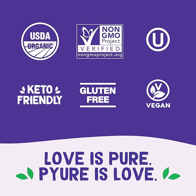 Pyure Organic Stevia Blend | Granulated Sugar Substitute with Zero Calories & Carbs | Keto, Diabetic & Vegan Friendly | Sugary Taste Alternative | USDA Organic, Non-GMO | Erythritol Free | Good For Baking | 1.5lb (24oz)