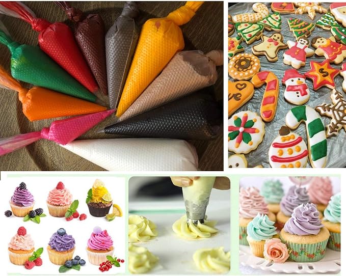 200pcs/set Disposable Pastry Bag Icing Piping Bag Cake Cupcake Decorating Bags