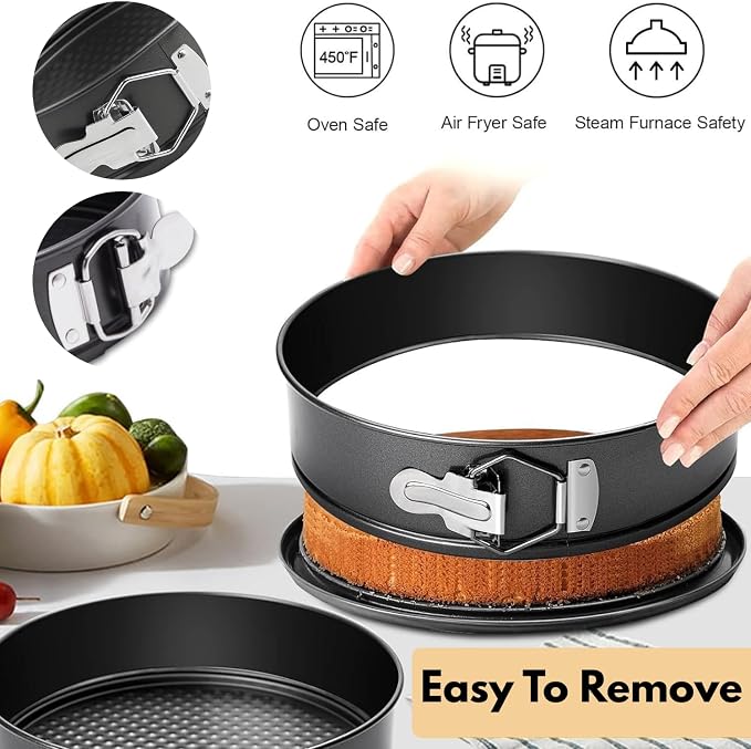 4 inch springform pan for cheesecake, Nonstick, Leak-proof Cheesecake Pans for Baking cakes, Cheese Cake & Pies with Removable Bottom - Easy to Clean