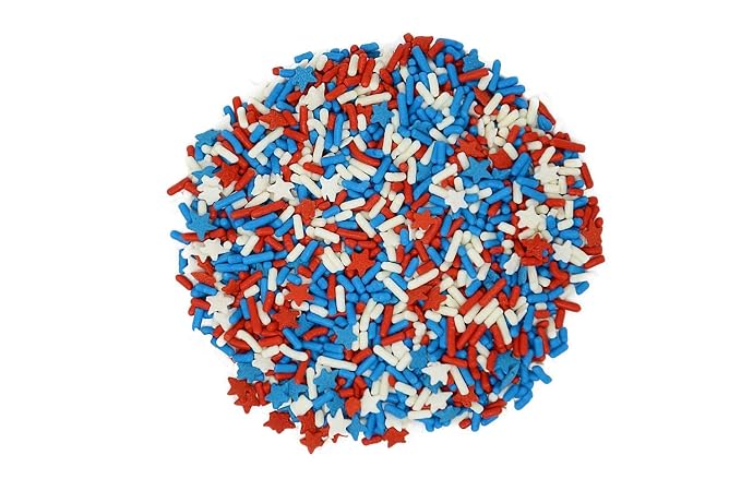Mystic Sprinkles Fourth of July Sprinkles Mixes (Stars & Stripes Confetti Mix 2.8oz)