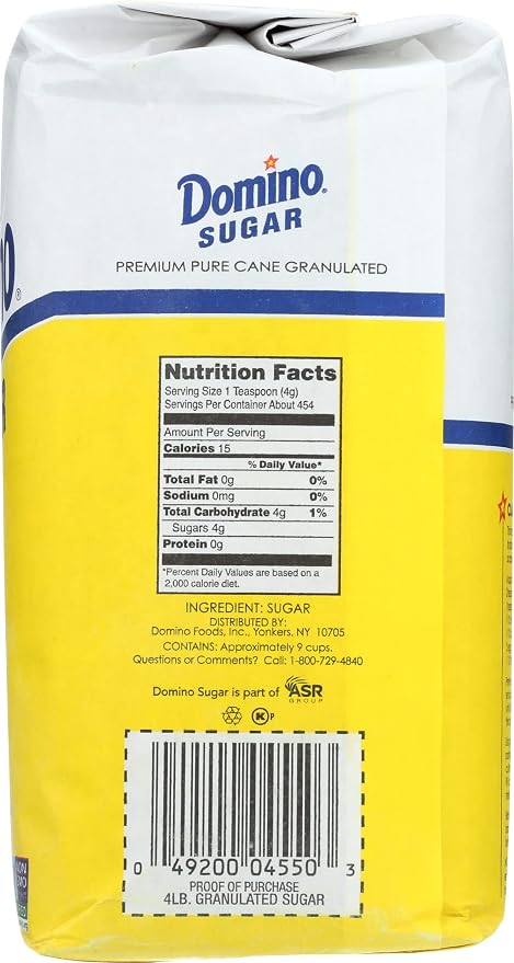 DOMINO SUGAR Granulated Sugar, 64 OZ