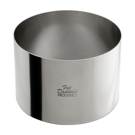 Fat Daddio's Stainless Steel Round Cake & Pastry Ring, 5 x 3 Inch