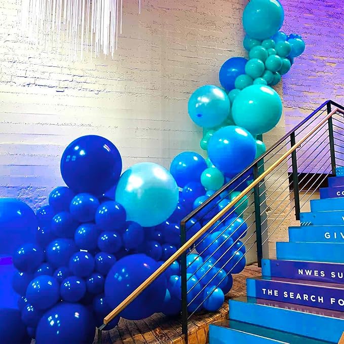 PartyWoo Royal Blue Balloons 100pcs 12 Inch Dark Blue Latex Helium Balloons for Birthday Gender Reveal Wedding Anniversary Baby Shower Graduation Under The Sea Beach Dog Party Decorations Blue-Y59