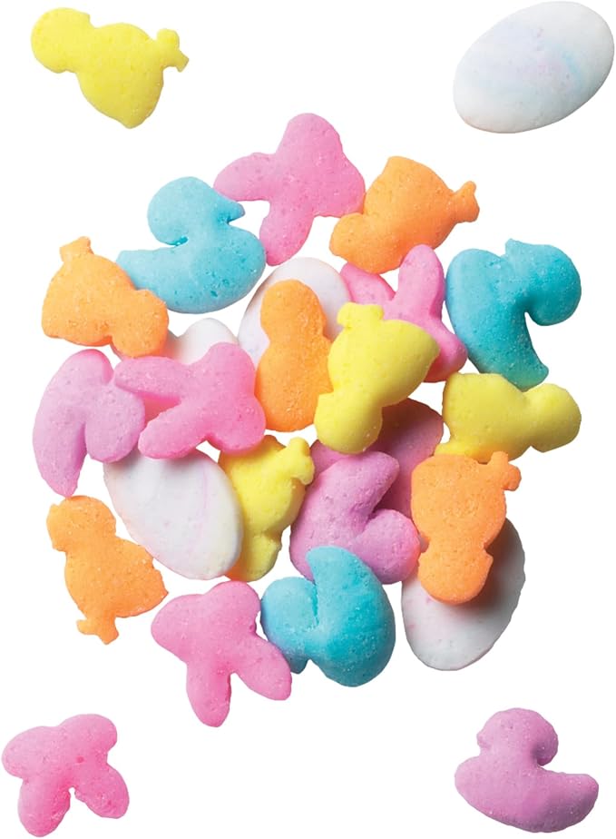DECOPAC Deluxe Easter Quins, 17oz, Fancy Sprinkles Shaped Like Animals & Eggs, Candy Sprinkles in Handheld Container, Edible Sprinkles For Celebration Cakes, Cupcakes, Cookies