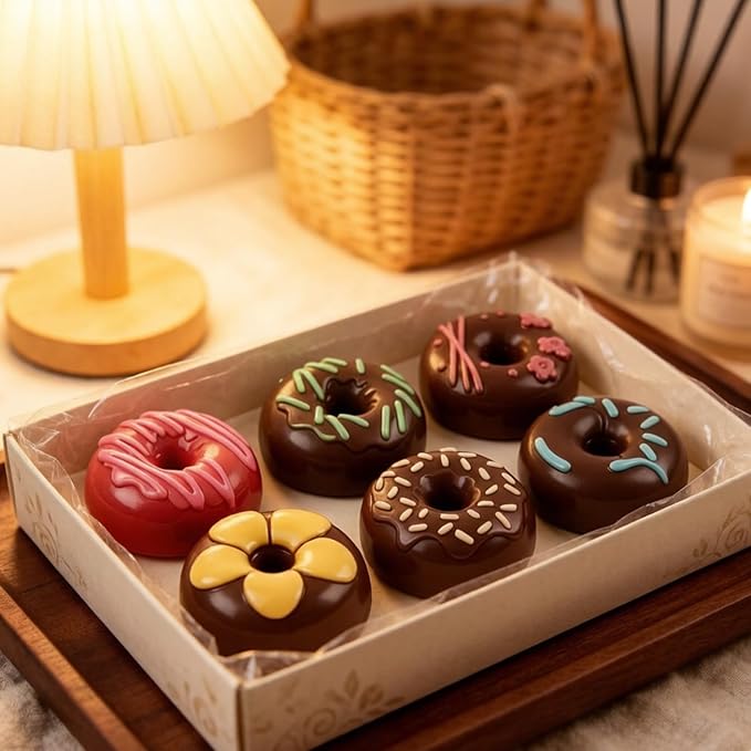 Donut Silicone Chocolate Molds Pattern Doughnut Candy Mold | 6 Cavity For Candy Chocolate Cake Decoration