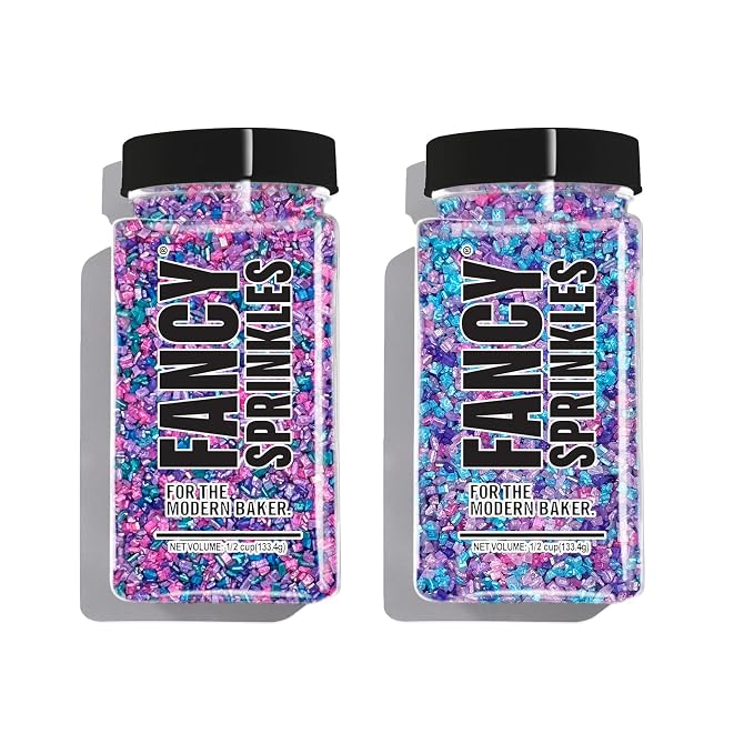 Fancy Sprinkles Cosmicpolitan Fancy Sugar Set Featuring Chromatica and Enchanted 2 Pack (4.6 OZ)