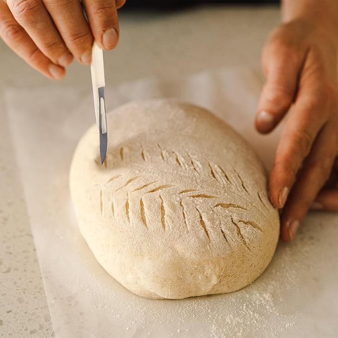 2 Pcs Sourdough Bread Lame Scoring Tool 6'' Bread Lame Bread Scorer Tool Stainless Steel Blades with Protective Cover for Sourdough Dough Scoring for Homemade and Bakery Use