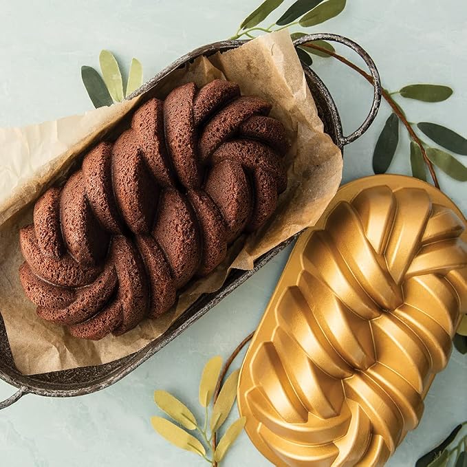Nordic Ware Braided Loaf, 6 Cup, Gold (Pack of 3)