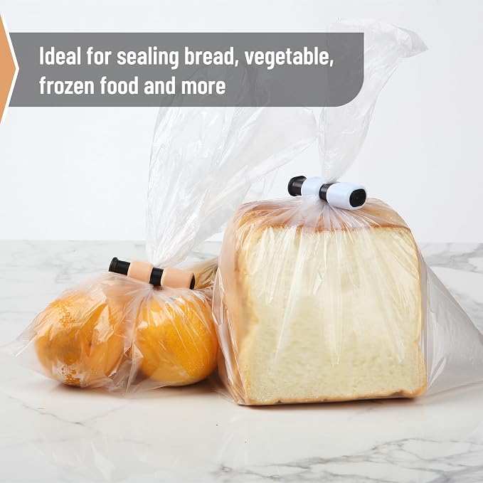 Mr. Pen- Squeeze and Lock Bread Bag Clips, 2.4 Inch, 8 Pack | Multicolor Squeeze Lock Clips, Reusable Bag Closures for Bread, Snacks, Coffee, Food Storage, Fits Thick and Thin Bags