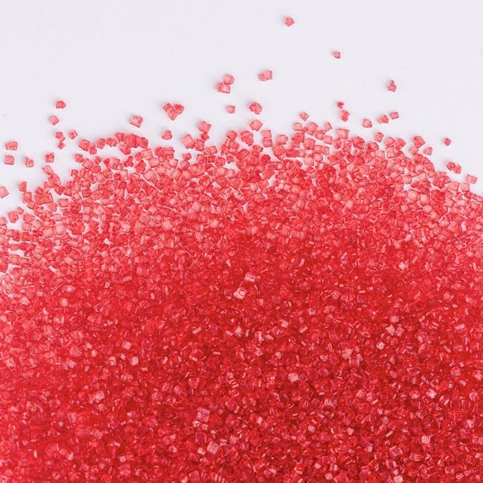 Sweets Indeed Red Decorating Sugar, Dye Free, Edible Sprinkle Mix, Perfect for Cake Decorations, Baking, Ice Cream, Cookies, Cupcake Topper 3.35 ounces
