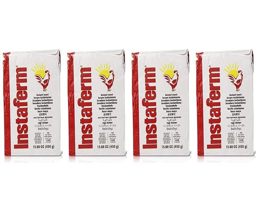 Lallemand Instaferm Instant Dry Yeast Leavening Agent, Red, 15.88 Oz (4 Pack)