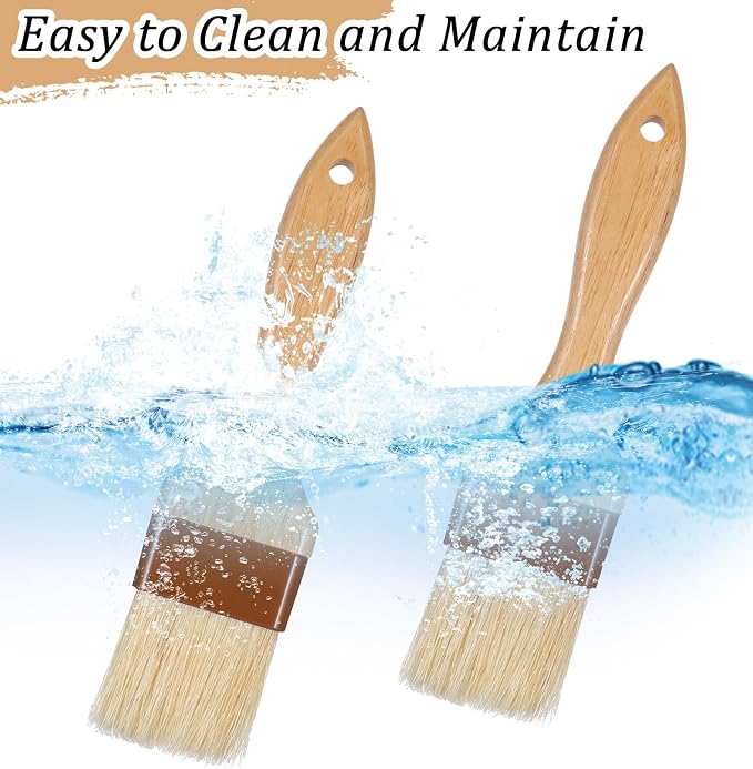 2Pcs Basting Brushes for Cooking, Cooking Brush for Oil and Sauce, Suitable for Oil Sauce Kitchen Baking Tools