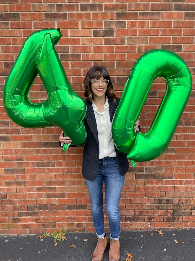 Dark Green Number 0 Balloon 40 Inch, 0 Balloon Number for 10th 20th 30th 40th 50th 60th Birthday Decorations, Dark Green Party Supplies