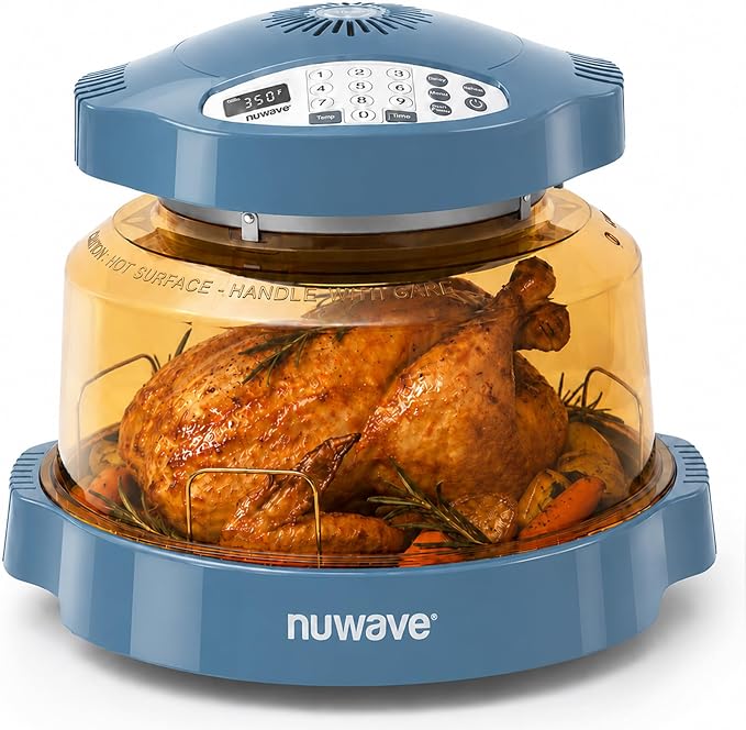Nuwave Pro Plus 2 Air Fryer Oven, Infrared Countertop Convection, No Defrost No Preheat, Triple Combo Heating, 10-in-1 Multicooker, PFAS & BPA Free, 10LB Capacity, Dishwasher Safe Parts, 20660V03B