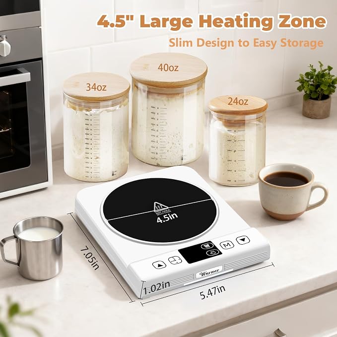 2 in 1 Sourdough Starter Warmer and Coffee Mug Warmer, Upgraded Sour Dough Starter Heating Mat with Precise 1℉ Thermostat (70-100℉) and Cup Warmer (110-180℉) Dual Mode Heater for Bread Baking & Coffee