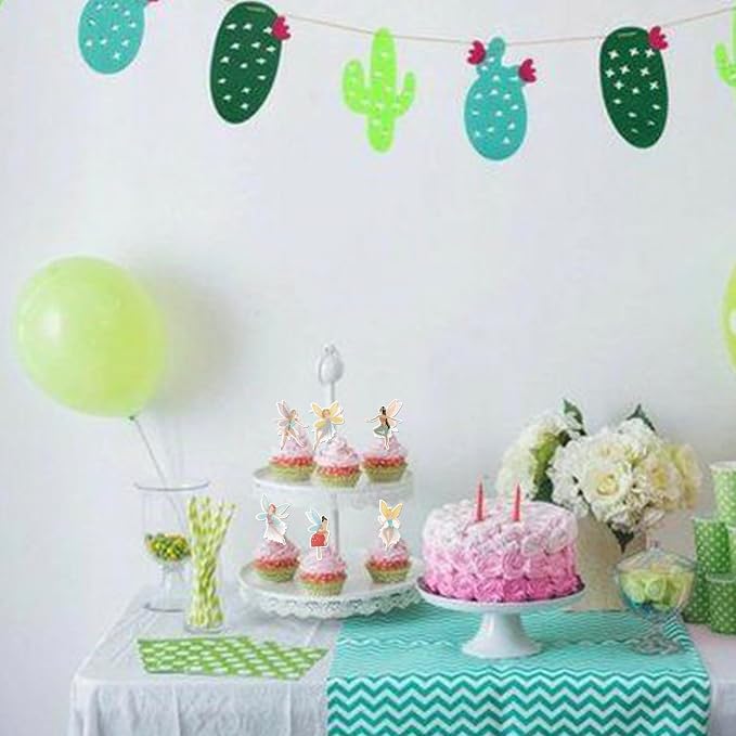 Rsstarxi 56 Pack Fairy Theme Edible Cupcake Toppers Rice Paper Flower Fairy Cupcake Picks for Baby Shower Wedding Kids Girls Birthday Party Cake Decorations Supplies
