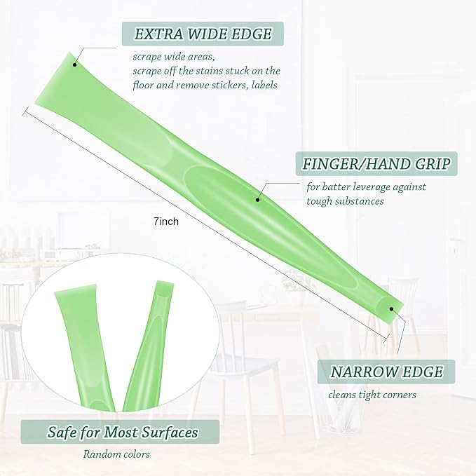 Honoson Non-scratch Plastic Scraper Tool Carbon Fiber Plastic Cleaning Tool Pen-shaped Stiff Scraper for Kitchen Sticker Scratch Cleaning