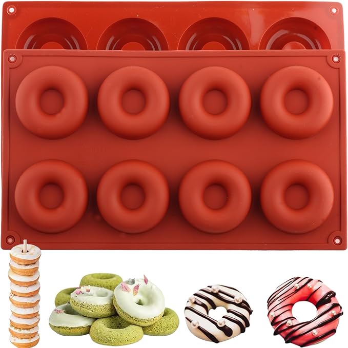 Donut Silicone Chocolate Molds Doughnut Pan Baking Mold Set of 2