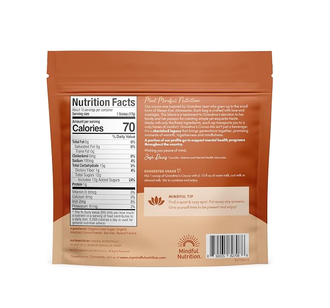 Mindful Nutrition Grandmas Organic Hot Chocolate Mix (Pumpkin Spice Hot Chocolate)