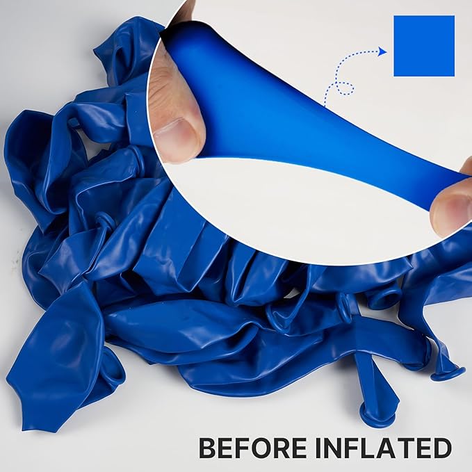 PartyWoo Royal Blue Balloons, 100 pcs Dark Blue Different Sizes Pack of 36 Inch 18 Inch 12 Inch 10 Inch 5 Inch Blue for Balloon Garland or Balloon Arch as Party Decorations, Blue-Y5