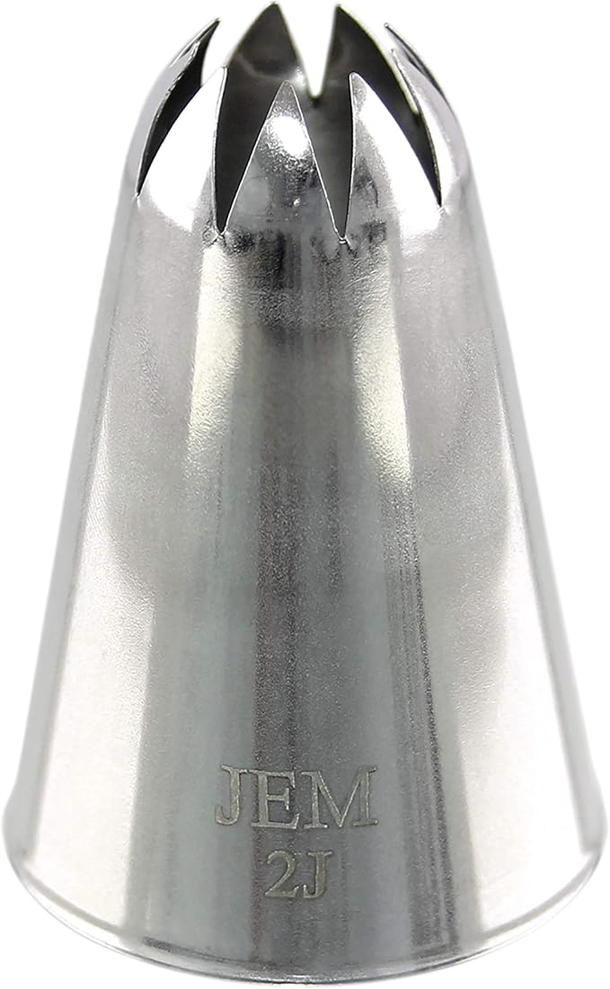 JEM Medium Curved Star Savoy Piping Nozzle Decorating Tip #2J