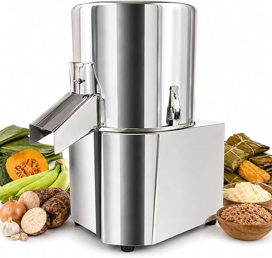 Electric Food Processor – Pasteles Machine & Vegetable Chopper, 550W 120kg/h Commercial Meat Grinder, Stainless Steel Heavy Duty for Restaurant Home Canteen, 110V