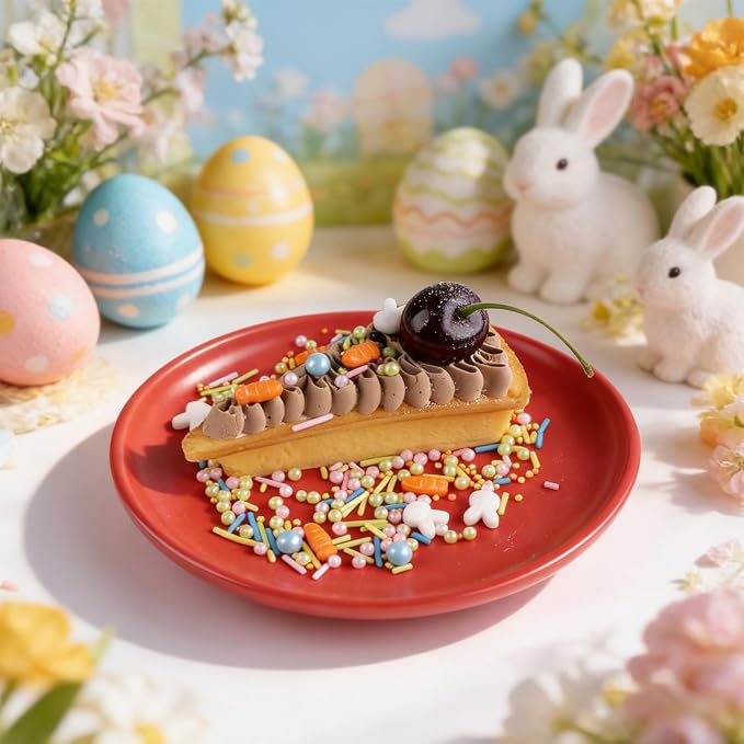 Easter Sprinkles for Cake Decorating, Pastel Bunny Carrot and Pearl Sprinkles Mix for Cookies, Cupcake, Ice Cream, Cake Decorating