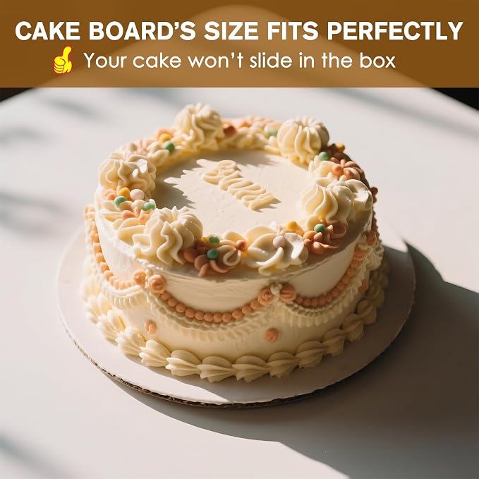 10 Pcs Cake Boxes, 10x10x8 Inches Tall Box with Lids Boards, White Bakery Boxes with Window, Square Box Boards with Lids for Cake, Donuts, Cookies, Wedding, Birthday, Party