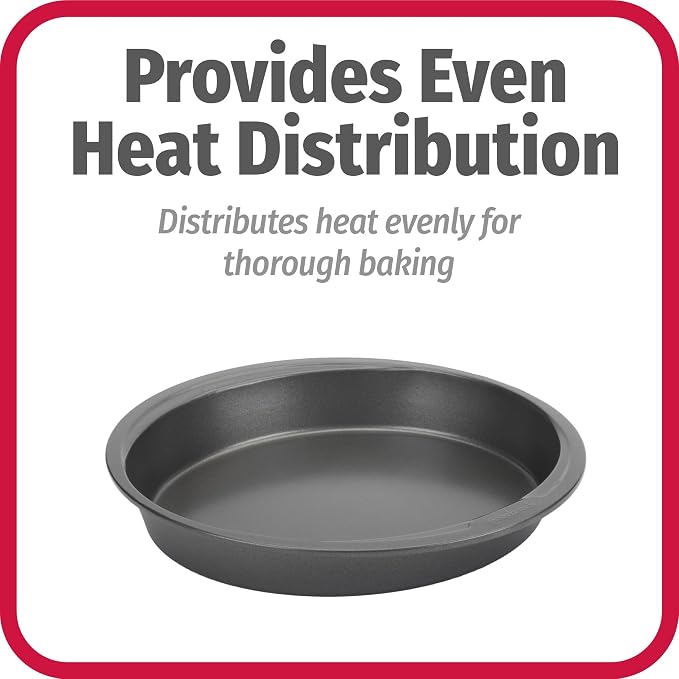 GoodCook 9-Inch Round Nonstick Cake Pan Set (2-Pack) – Heavy-Duty Carbon Steel Bakeware with Easy-Clean Non-Stick Coating – Oven & Dishwasher Safe Baking Pans for Layer Cakes, Cheesecakes, and More