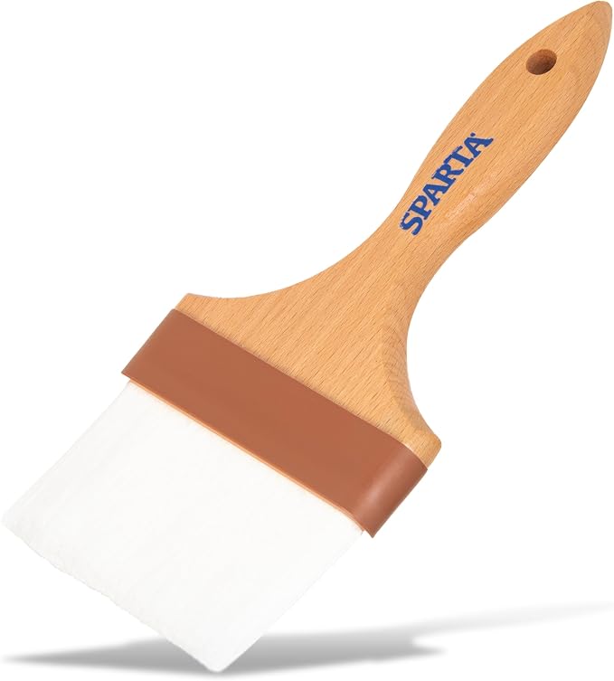 SPARTA Flat Nylon Pastry Brush – 4039900 Pastry Brush for Baking with Hardwood Handle and Nylon Bristles for Kitchens, Restaurants or Catering, 4in, Pack of 1