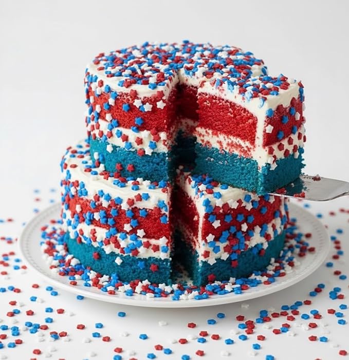 Sprinkles | Colored Sugar | Patriotic Sprinkles | Red white and blue sprinkle | Cocktail sugar | Cupcake sprinkle | Cake sprinkles | Manvscakes | 3 ounces