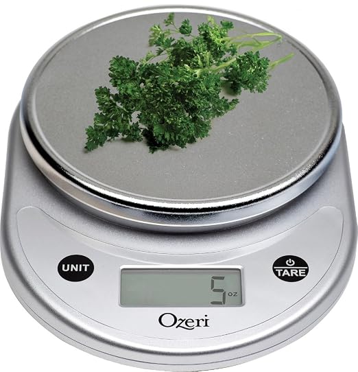Ozeri® Pronto® Kitchen and Food Scale with Variable Graduation Technology® | Recognized by experts -- Winner of awards from the Food Network, The New York Times’ Wirecutter, CNN Underscored, and others.