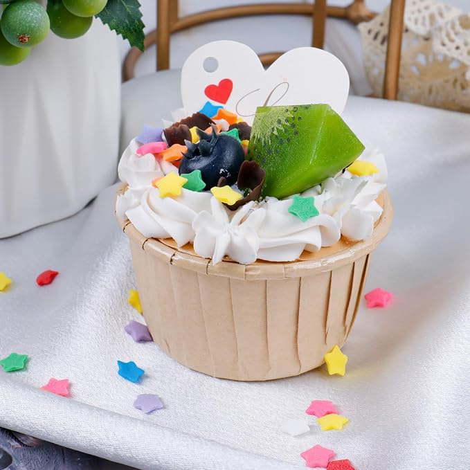 Edible Star Sprinkles for Cake Decorating, Rainbow Sprinkles for Baking, Birthday Sprinkles for Cake, Cookies, Ice Cream and Macaron Toppings