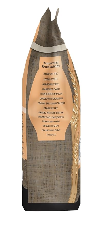Grain Brain Organic White Kamut Flour (5 lb) Khorosan Wheat All Purpose Flour