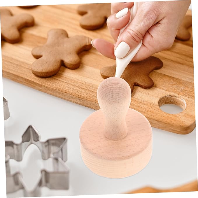 Wooden Tart Tamper with Handle Versatile Baking Tool for Tarts and Pastries Mashing Stick for Diy Desserts Easy to Clean and Use Kitchen