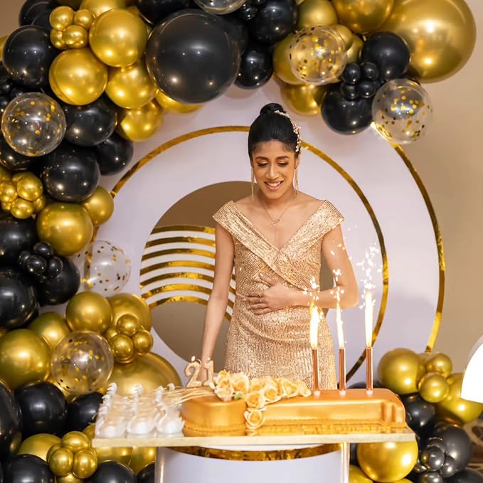 Jobkoo Gold Balloons 12 Inch 100 Pack, Metallic Gold Balloons Chrome Gold Metallic Balloon Shiny Matte Golden Latex Balloons for Birthday Graduation Anniversary Baby Shower Wedding Party Decorations