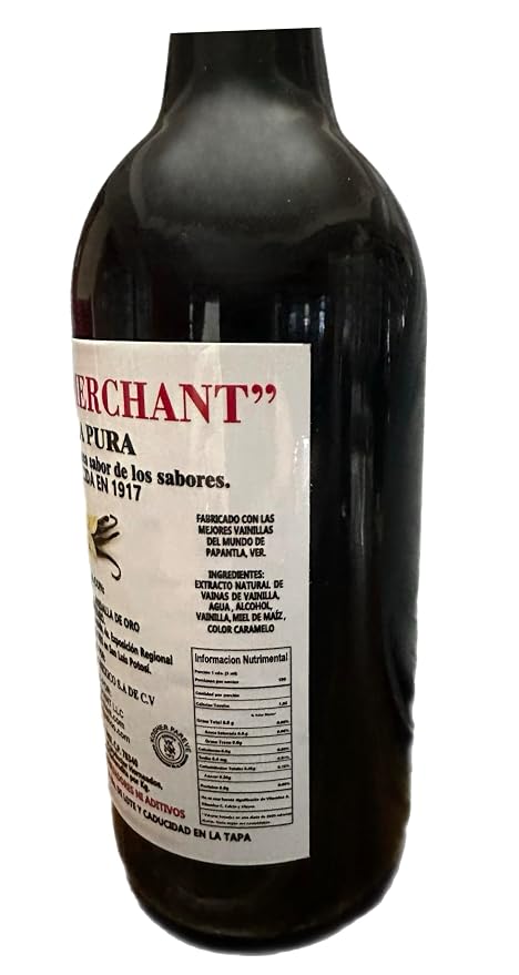 Border Merchant Vainilla Pura Mexicana Authentic Mexican Pure Vanilla Extract Glass Bottles 31oz 2Pk