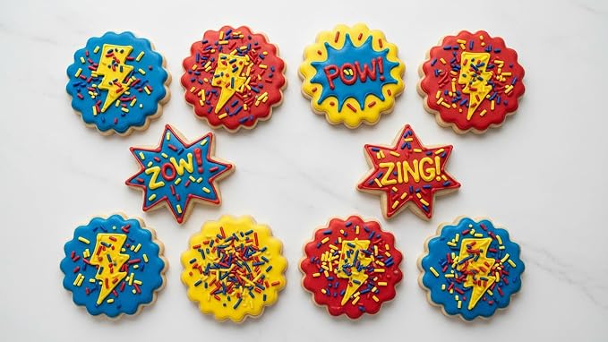 NCS Red, Yellow & Dark Blue Jimmies Edible Sprinkles – Cupcake, Cake & Cookie Decorations, 7 oz