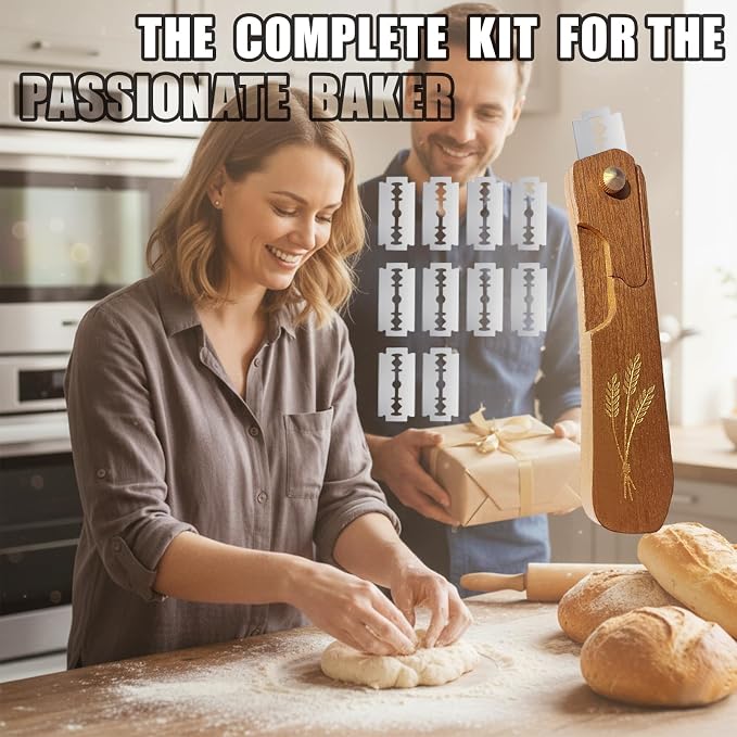 Bread Lame Dough Scoring Tool, Upgrade Bread Scoring Tool for Sourdough Bread Baking, Sourdough Scoring Tool for Homemade With 10 Razor Blades