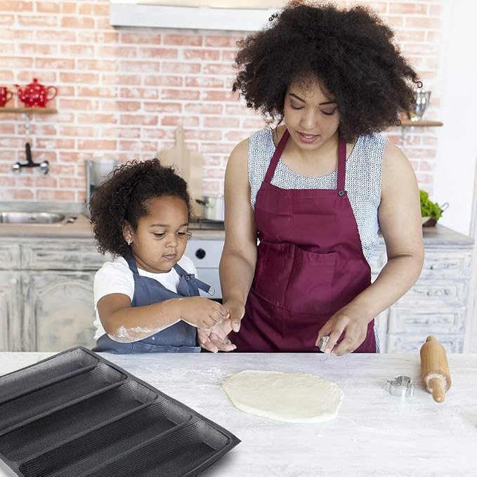Baker Boutique Silicone Bread Mold 5 Loaf Baking Mould Flexible Reusable Forms Shapes Non Stick Perforated
