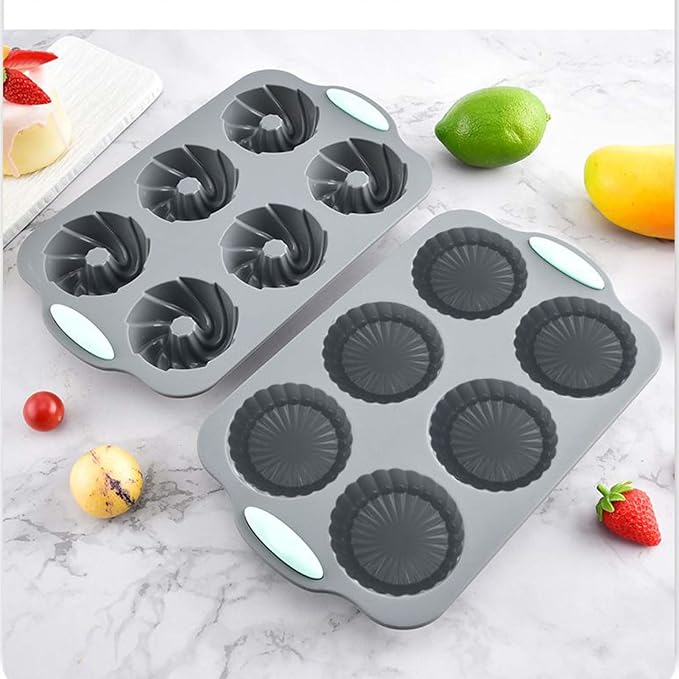 Ice Donuts Mold - Silicone Freezer Molds, Wreath Design Silicone Blocks Maker | 3 Pieces Ice Tray For Kitchen Drinks Beverage Cocktail Soap Chocolate Pasty DIY Bakery Holidays Christmas