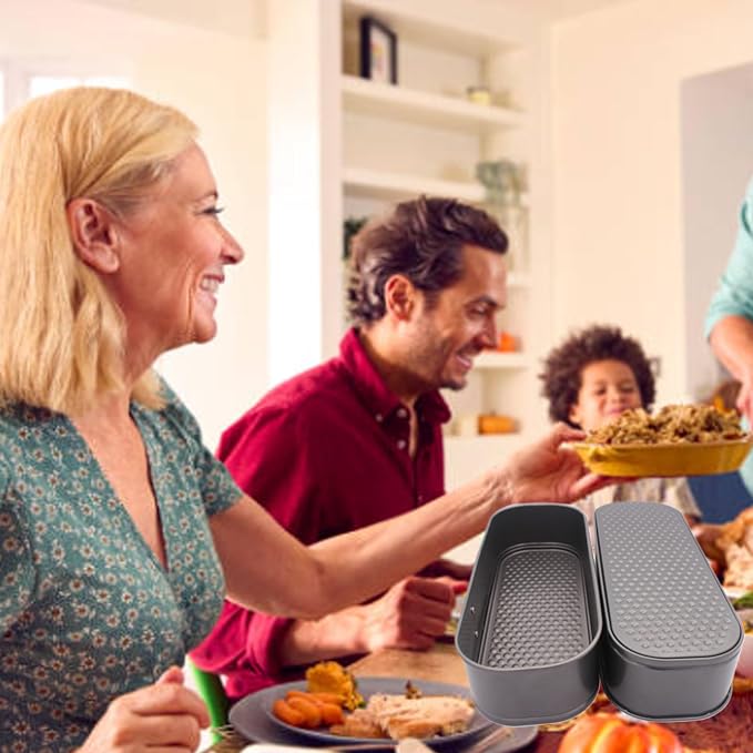 Oval Springform Cake Baking Pans: Non-Stick Cheesecake Pan with Removable Bottom, Quick Release Latch Bakeware Leakproof Bread Loaf Pan, Springform Loaf Pan 12.2" x 4.33" x 2.7"