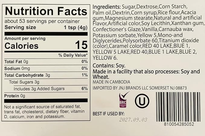 Sarah's Candy Factory Holiday Cake Cookies Sprinkles Set 3 Count (7.41 Oz) | Sprinkles For Christmas, Party, Kosher, Different Types in Jar