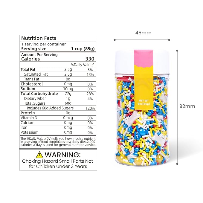 Dog Bones Themed Sprinkle for Cake Decorating, Yellow Sprinkles for Edible Cupcakes Toppers, Birthday Party Candy for Decorating Cakes, Cupcakes, Cookies & Desserts