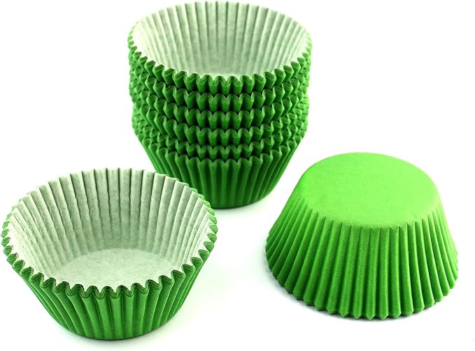 Standard Size Baking Cups Christmas Day Party Cupcake Liners 200 Pcs (Green)